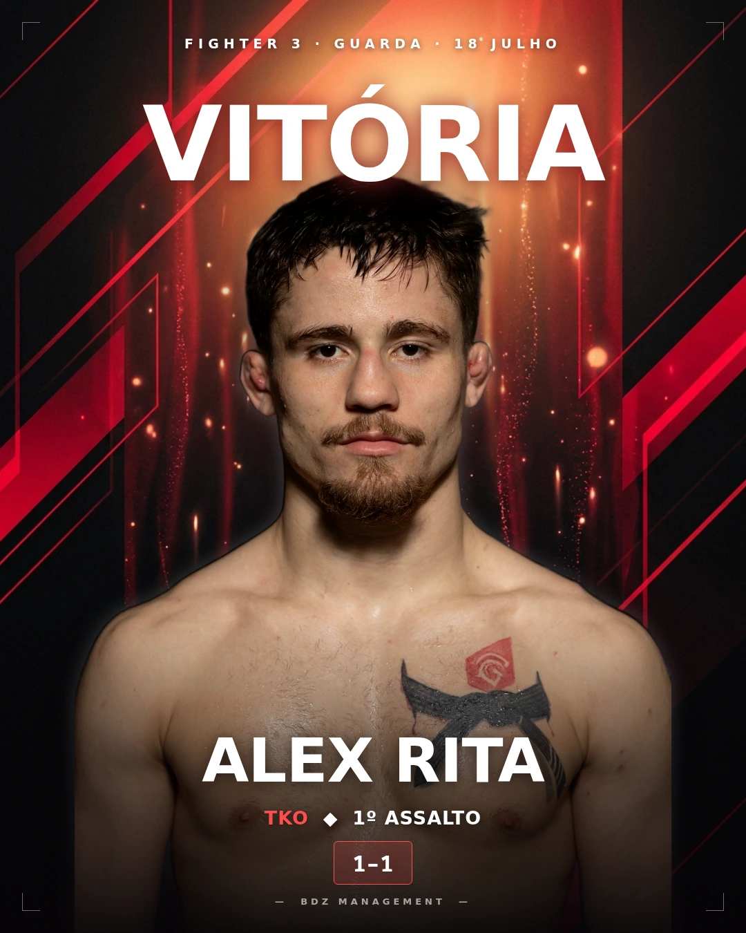 Alex Rita répond par un TKO au premier round à Guarda
